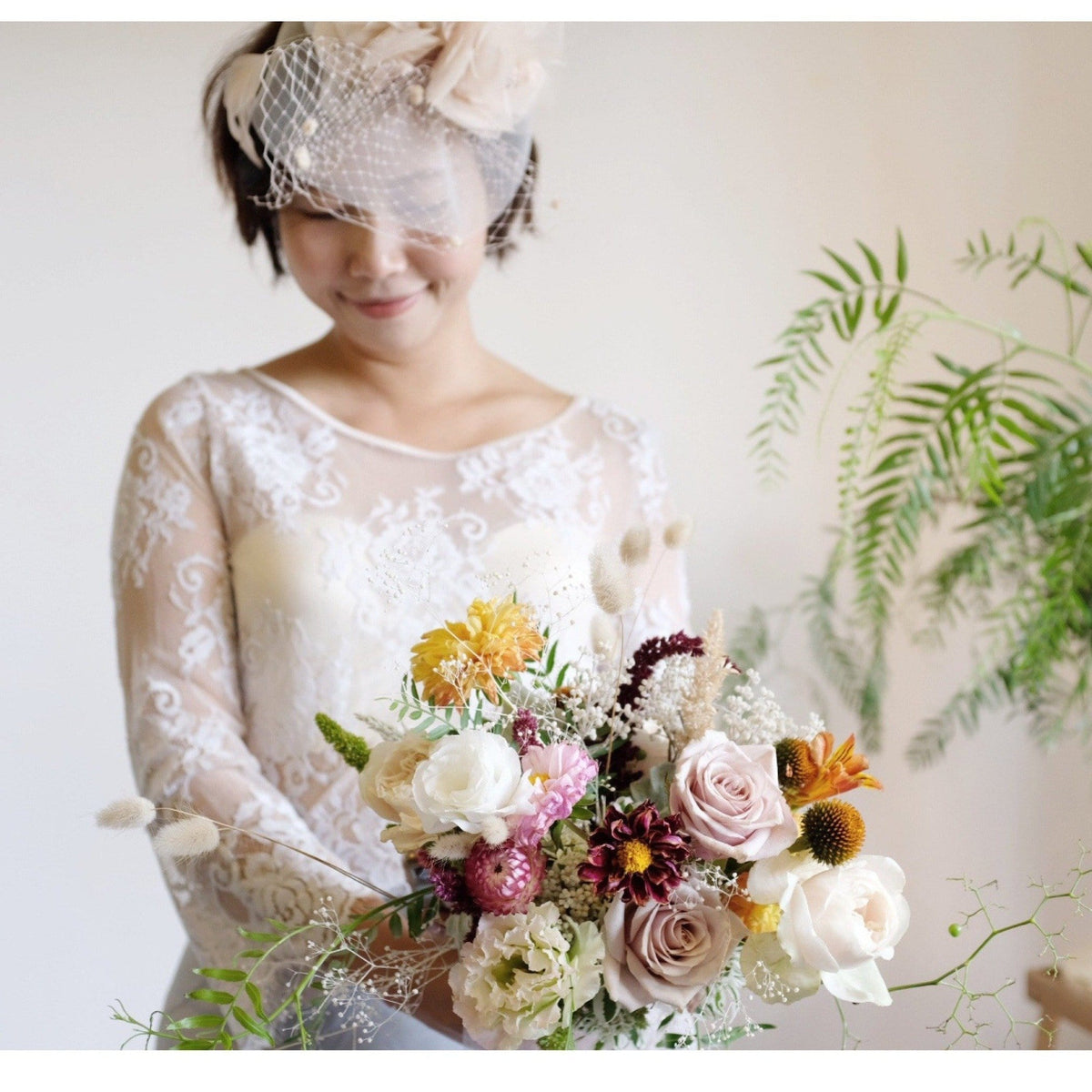 Whimsical wedding flower