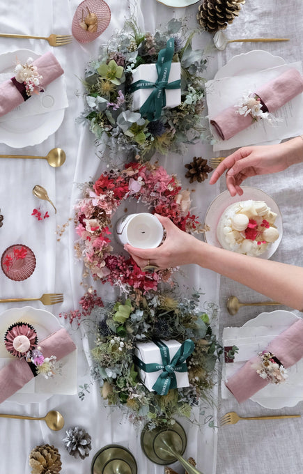 Flower Candle Ring - Floral Wreath - DIY pack & video