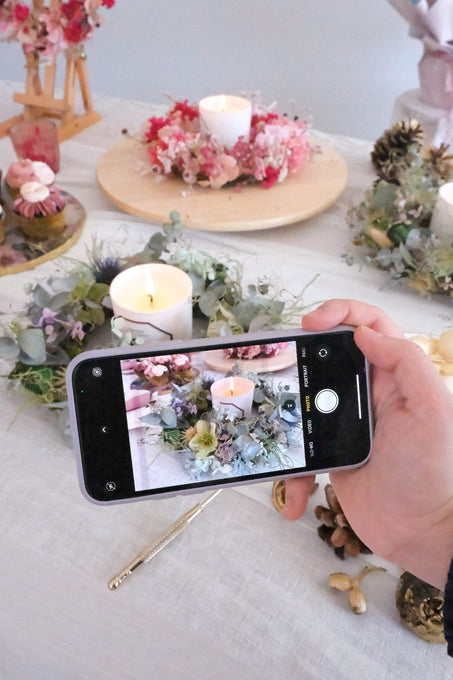 Flower Candle Ring - Floral Wreath - DIY pack & video